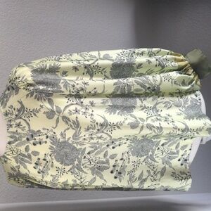 Ann Taylor Factory Toile Green and Black Blouse Top